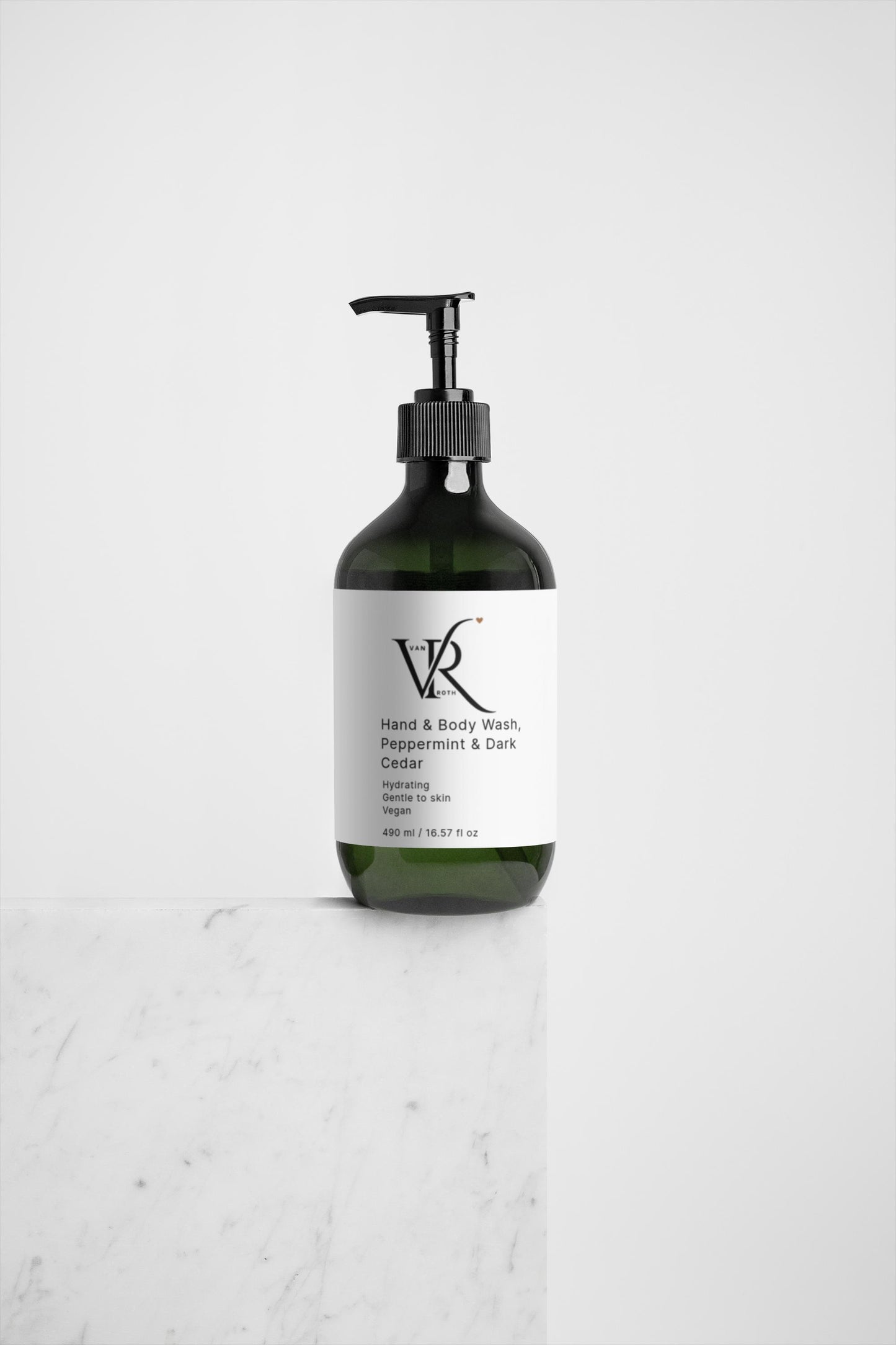 Hand and body wash, Mint & Dark cedar