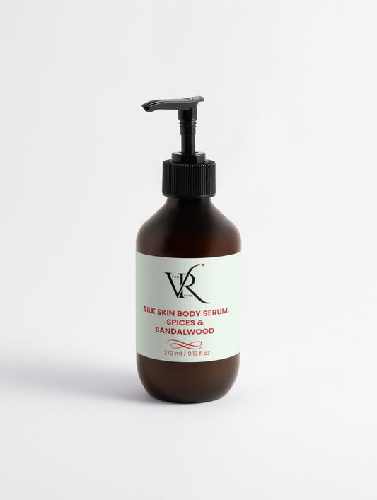 Silk Skin Body Serum, Kryddor & Sandelträ