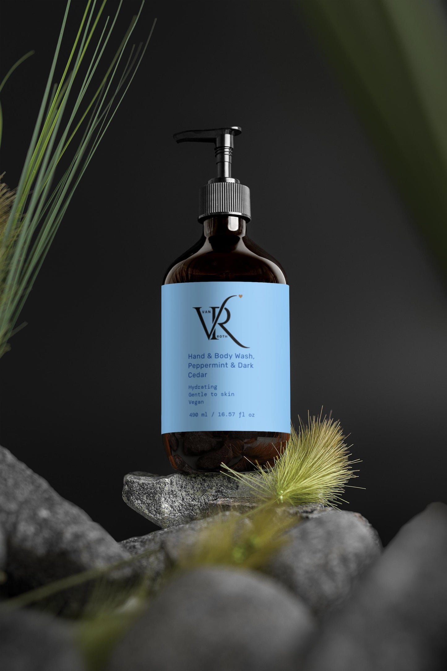 Hand and Body Wash, Peppermint & Dark Cedar