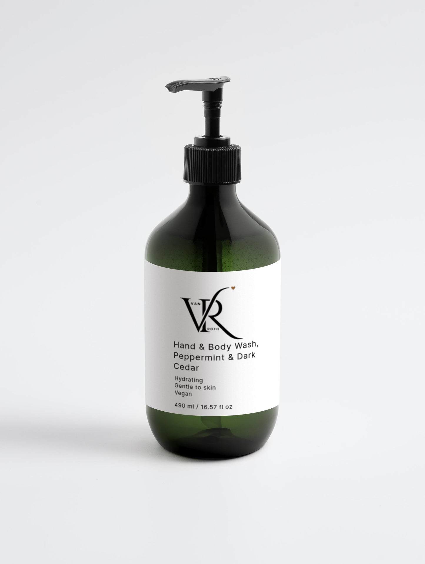 Hand and body wash, Mint & Dark cedar