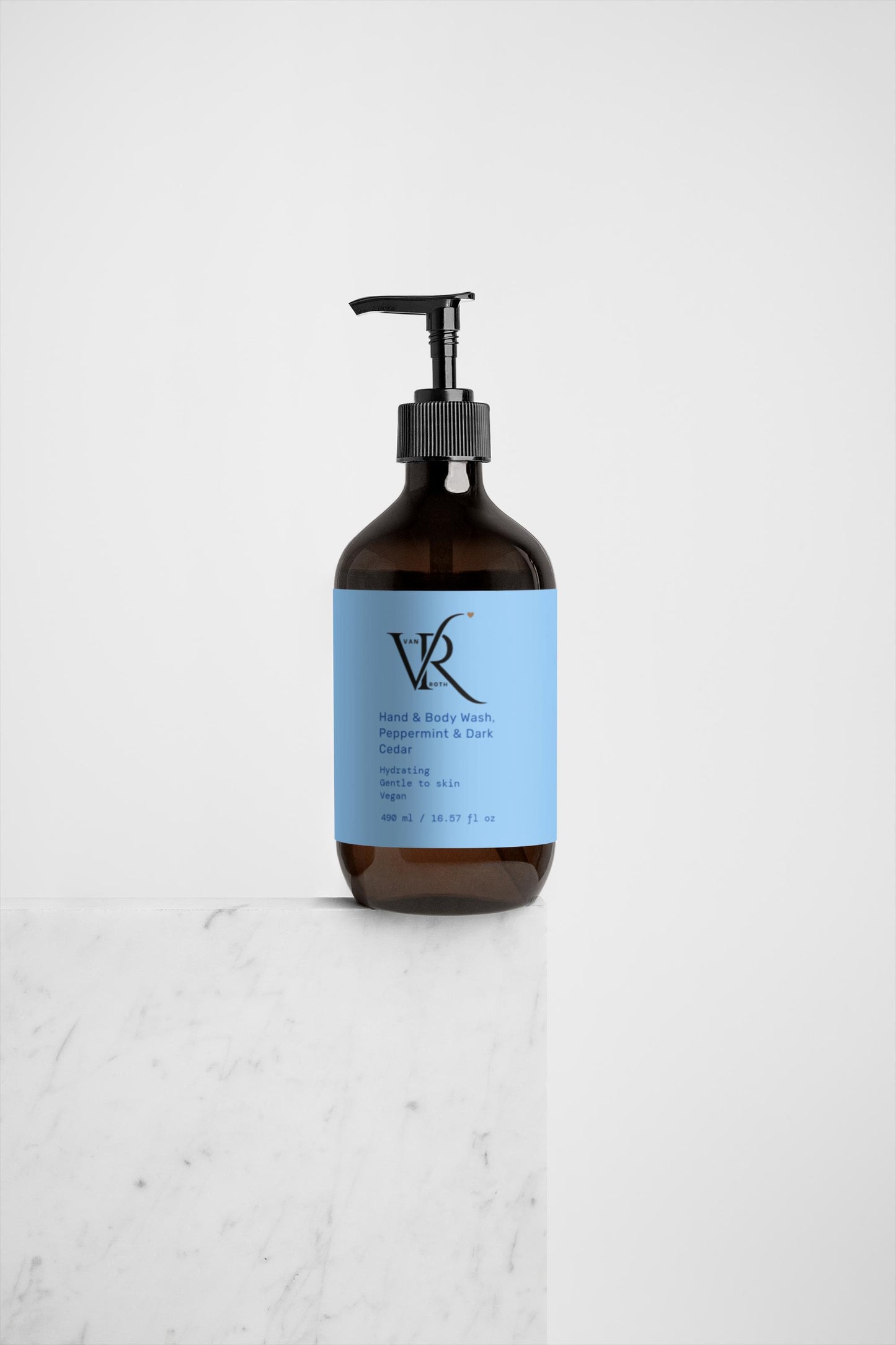 Hand and Body Wash, Peppermint & Dark Cedar